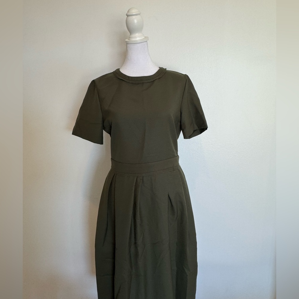 COS Army Green Dress - Size 6 - Picture 5 of 7